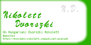nikolett dvorszki business card
